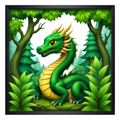 forest with a hidden dragon sticker
