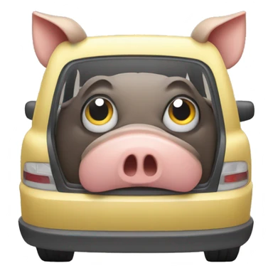 an pork stay at the car sticker