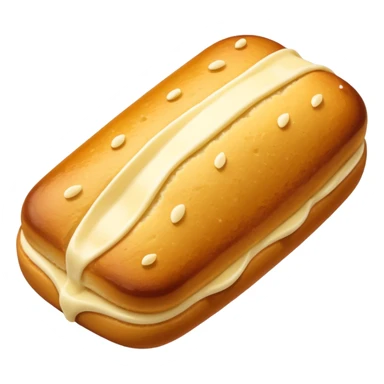 dessert Madeleine. without tail detail. long shape. 
one layer sticker