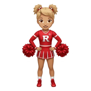 Rutgers full body Cheerleader sticker