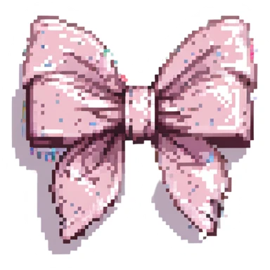 pink bow with sparkles sticker