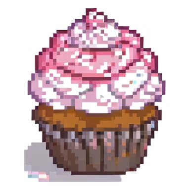 cupcake with pink icing sticker