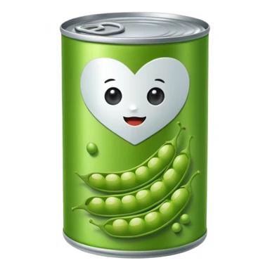 green peas can sticker