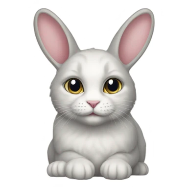 Lapin sur cat sticker
