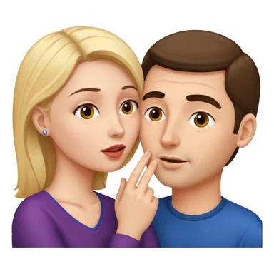 homme qui parle à l'oreille de la femme sticker