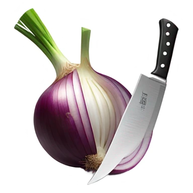 Knife kutting onion  sticker