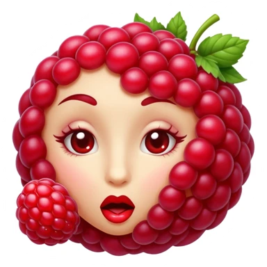 Framboise amoureuse qui fait des bisous  sticker