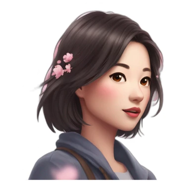 Capture the beauty of a cherry blossom moment with AI Sketch! sticker