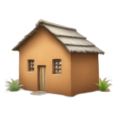mud brick house sticker
