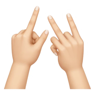 two white ones that reach out to each other with their index fingers like in the painting of the creation of Adam sticker