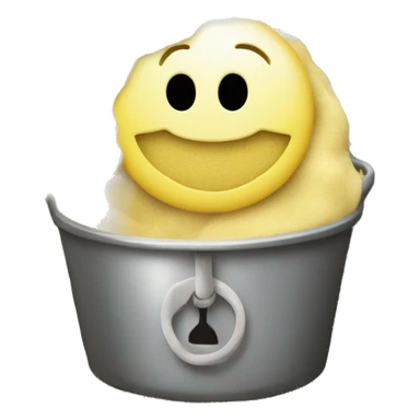 Smiley emoji with a key and flour sticker