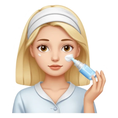 Girl with skincare sticker