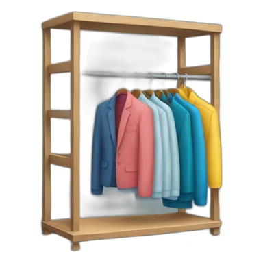 rack with clothes sticker