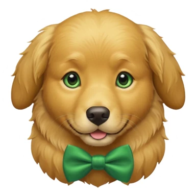dog with a green bow tie sticker