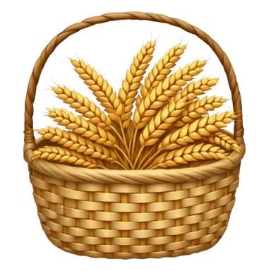 Wheat grain basket sticker