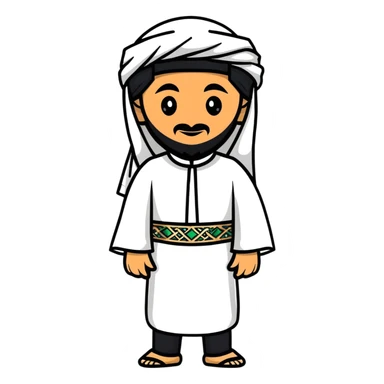 Saudi man in traditional dress sticker