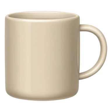 Pale grey-beige Cylindrical short mug  sticker