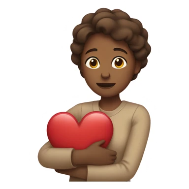 Mother holds her heart in her arm sticker