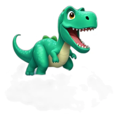 Un Dino sur un nuage sticker
