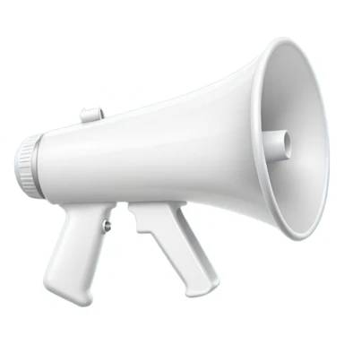 white megaphone sticker
