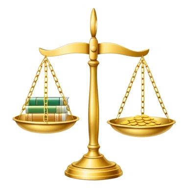 gold scale with dollars on one side and beauty products on the other sticker