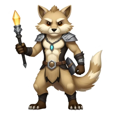  Badass edgy antropomorphic anthro handsome furry animal-creature, full body sticker