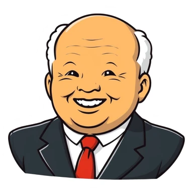 portrait of Nikita Khrushchev smiling sticker