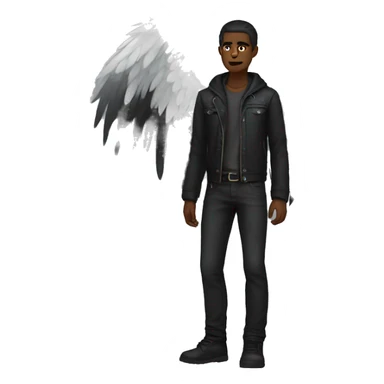 thrown dark angel male pale sticker