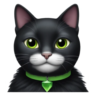 Black cat with plumbob collar  sticker