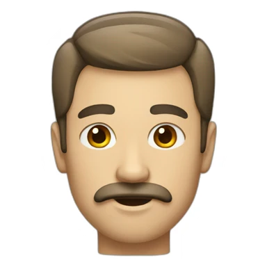 Man with little mustache sticker