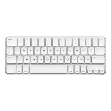 White apple keyboard sticker