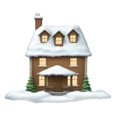 House with Snow sticker