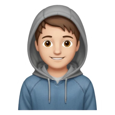 Kjekk gutt (lys i huden) som har pynta seg. Har på seg Jeans og grå hette genser og håret skal være  midtskill og fargen på håret er brunt. Litt øyevipper men ikke mye og litt mørke brun. Skal se HOT Å SEXY UT smile mer!!! sticker