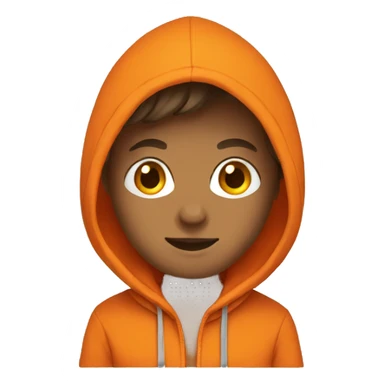 Orange hoodie  sticker