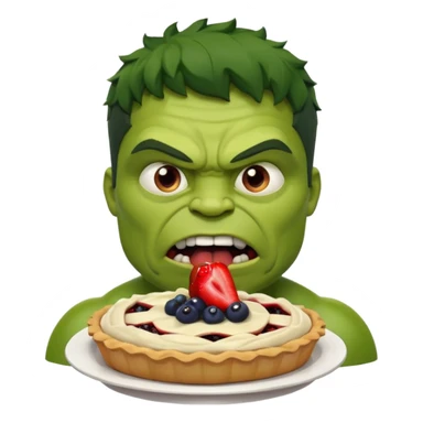 hulk levando torta na cara sticker