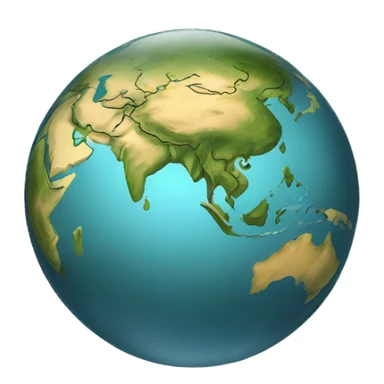 Asia world orb  sticker