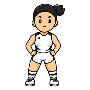 female athlete in sports kit standing sticker