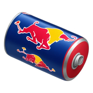 Red bull can blue sticker
