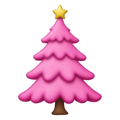 pink christmas tre sticker