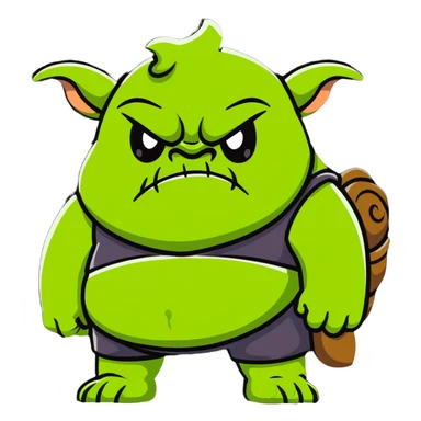Shrek-inspired character sticker