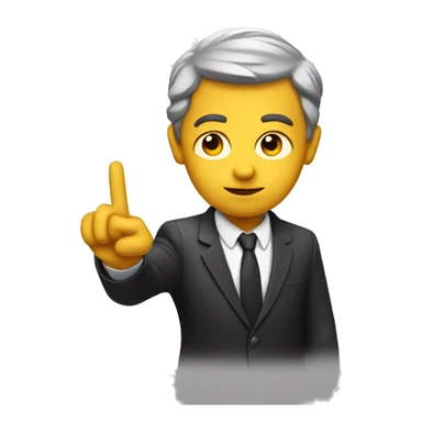 Acting smart with pointer finger  sticker