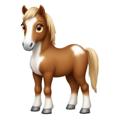 cute brown baby horse sitting up white muzzle sticker