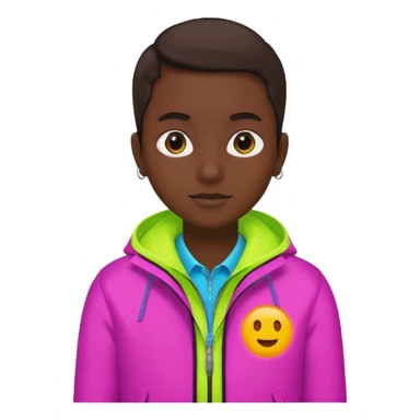 Russian underground fashion neon color jacket sticker