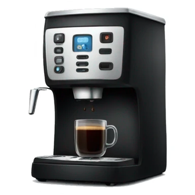 black coffee machine sticker
