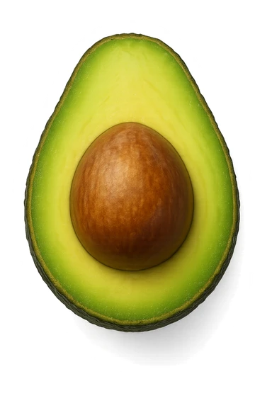 avocado visti dall'alto iperrealistiche 4k sticker