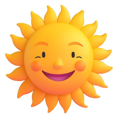 smiling sun sticker