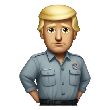 super realistic Donald Trump in prison uniform sticker
