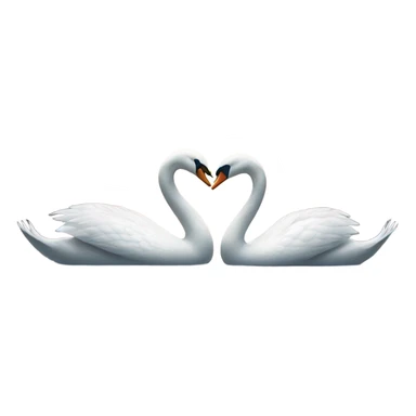 love between two swans sticker