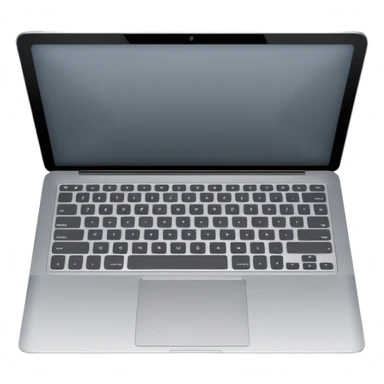 Laptop back with gray keyboard  sticker