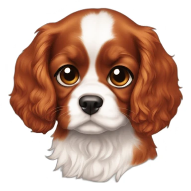 Cavalier puppy auburn red colored  sticker